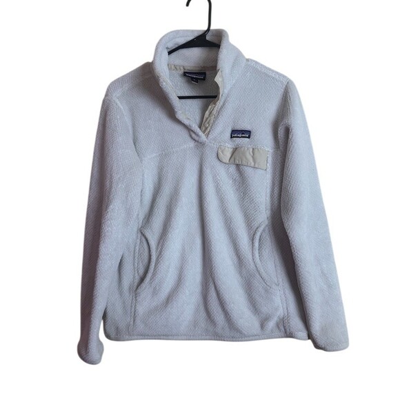 Patagonia Jackets & Blazers - Patagonia Re-Tool Snap-T Fleece Pullover Jacket Womens M Ivory Outdoor